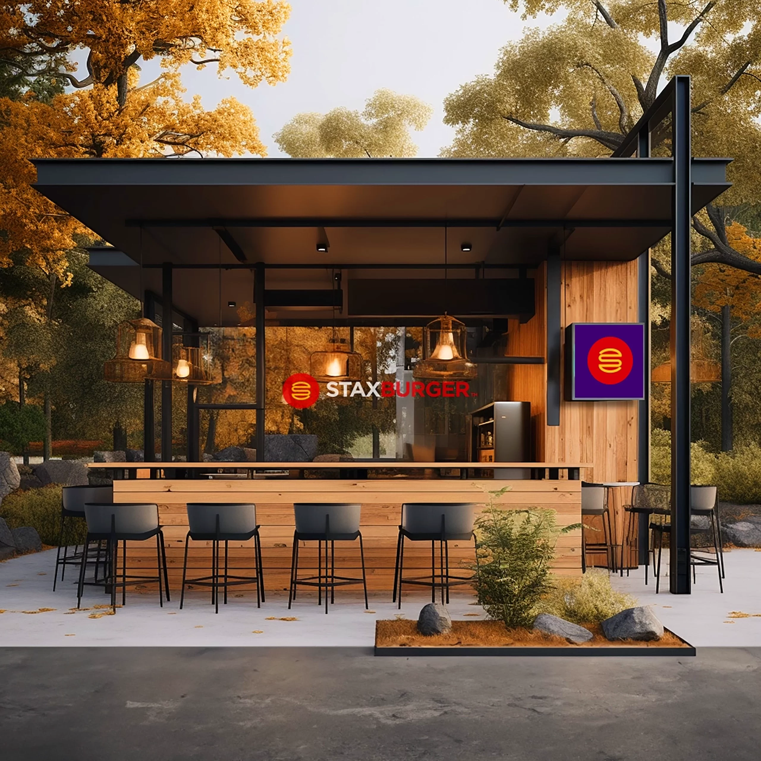 Staxburger - Outdoor Stand