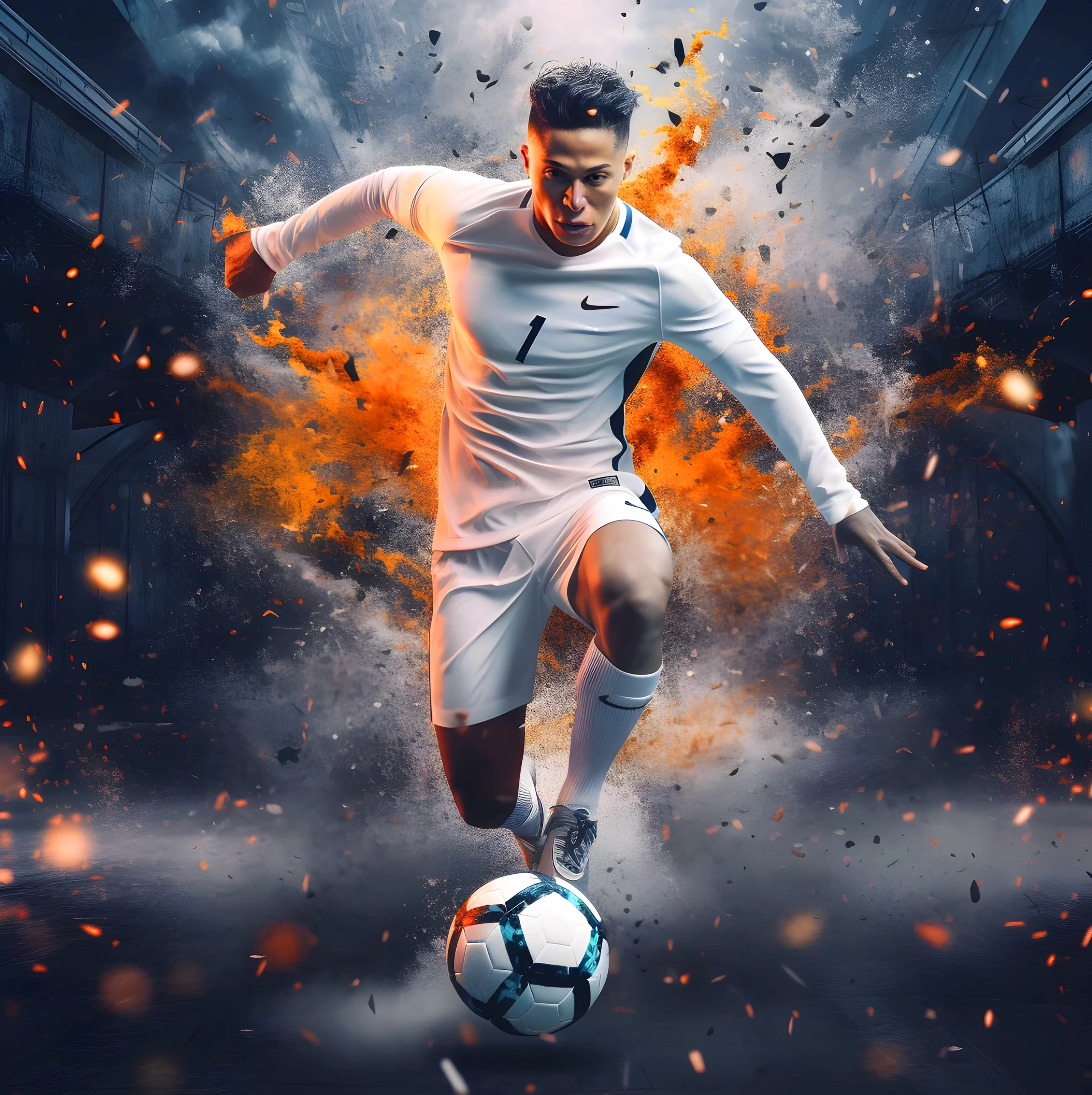 Nike Soccer Player Poster