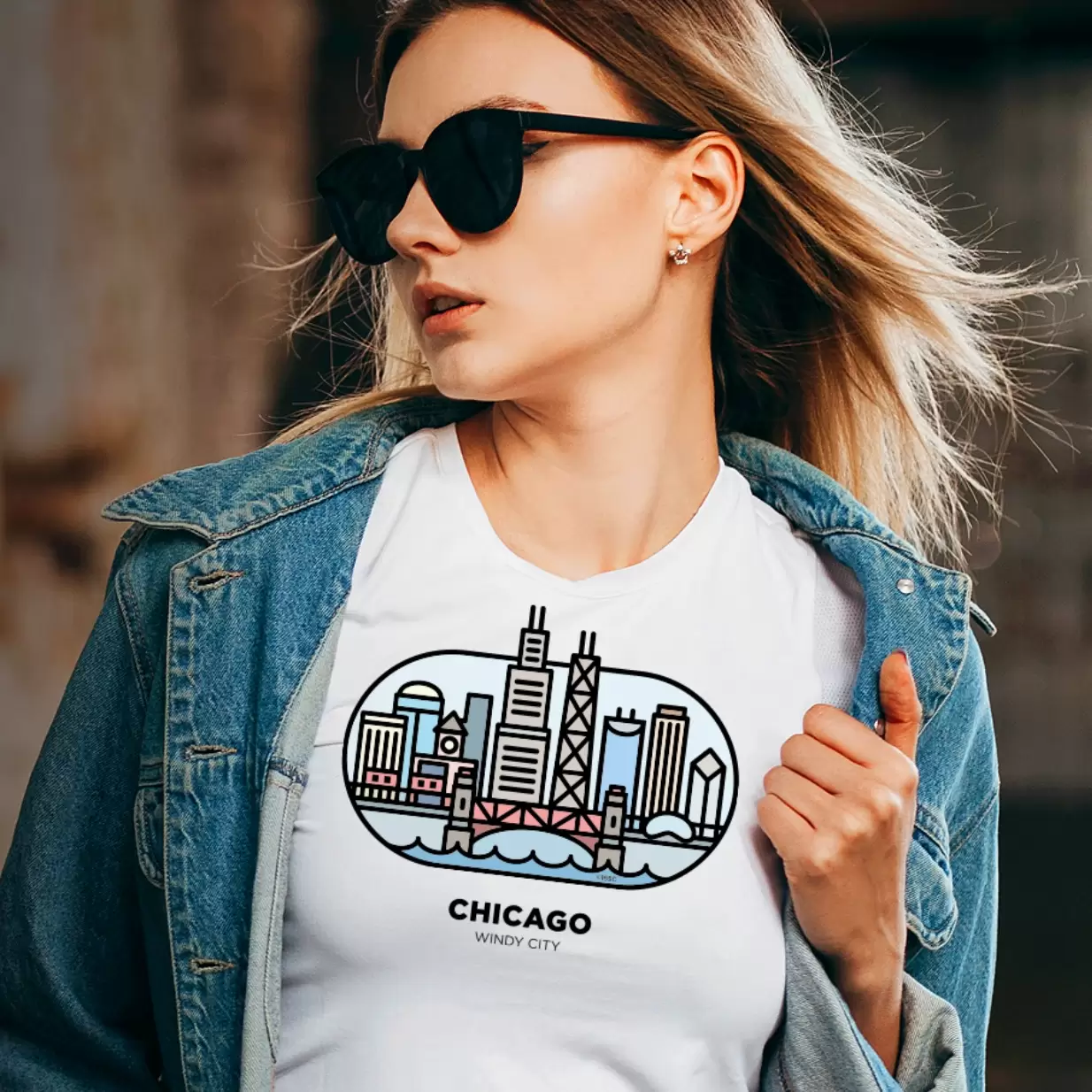 Simple City Co. Model with T-Shirt